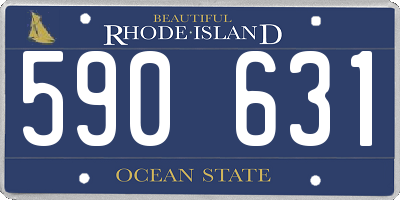 RI license plate 590631