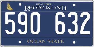 RI license plate 590632