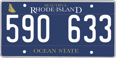 RI license plate 590633