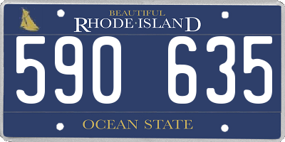 RI license plate 590635