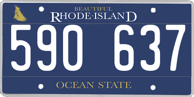 RI license plate 590637