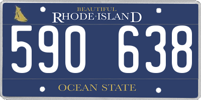 RI license plate 590638