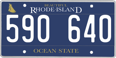 RI license plate 590640