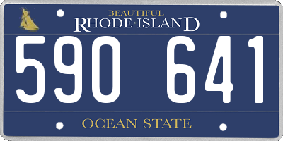 RI license plate 590641
