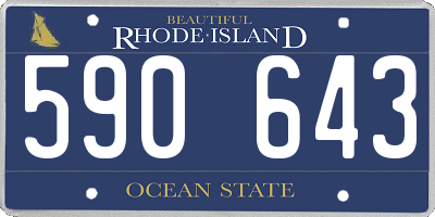 RI license plate 590643