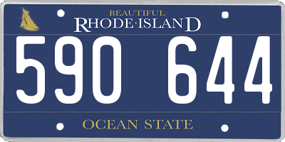 RI license plate 590644