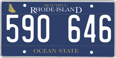 RI license plate 590646
