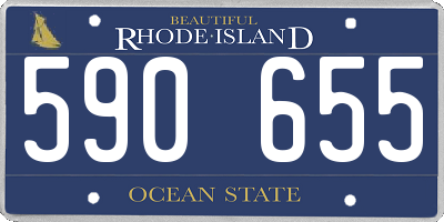 RI license plate 590655