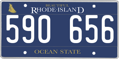 RI license plate 590656