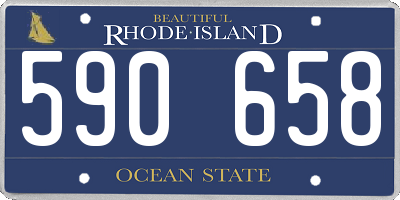 RI license plate 590658
