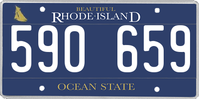 RI license plate 590659