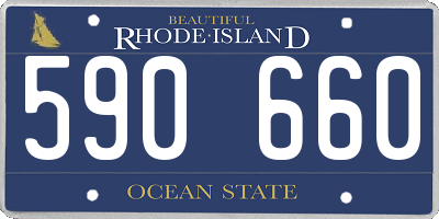 RI license plate 590660