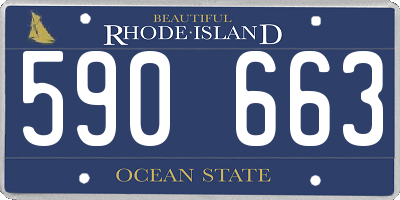 RI license plate 590663