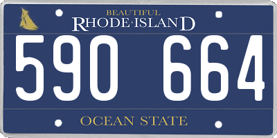 RI license plate 590664
