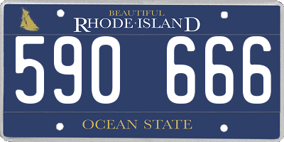 RI license plate 590666