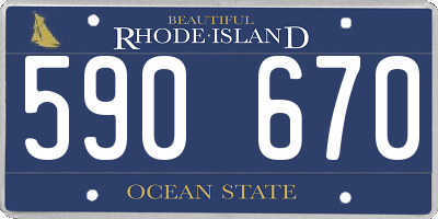 RI license plate 590670
