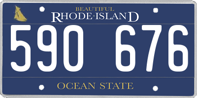 RI license plate 590676