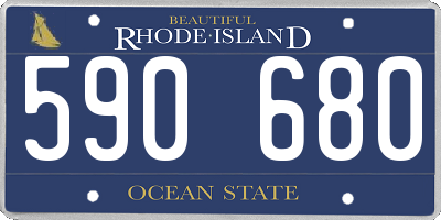 RI license plate 590680