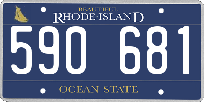 RI license plate 590681