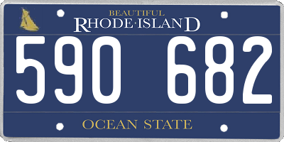 RI license plate 590682