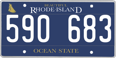 RI license plate 590683