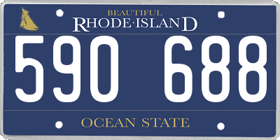 RI license plate 590688