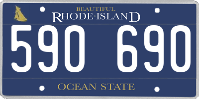RI license plate 590690