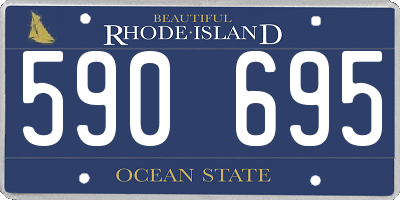 RI license plate 590695