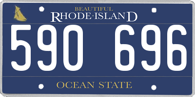 RI license plate 590696