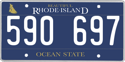 RI license plate 590697