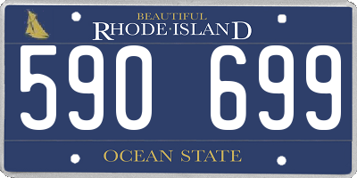 RI license plate 590699