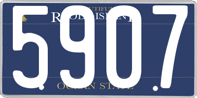 RI license plate 5907