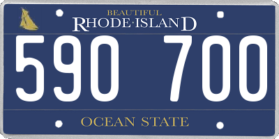 RI license plate 590700