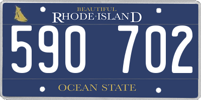 RI license plate 590702