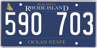 RI license plate 590703
