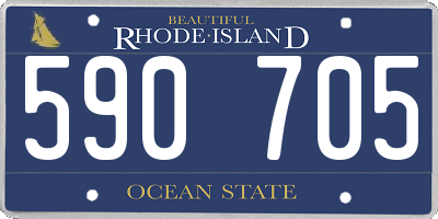 RI license plate 590705