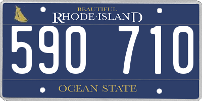 RI license plate 590710