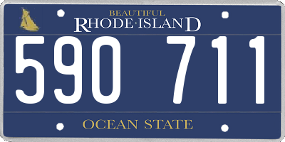 RI license plate 590711