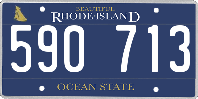 RI license plate 590713