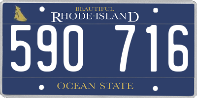 RI license plate 590716