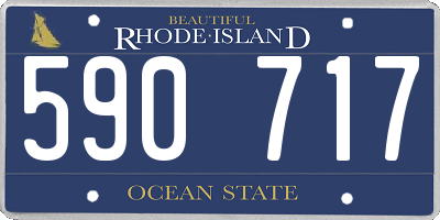 RI license plate 590717