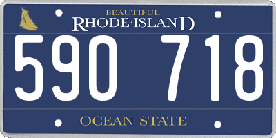 RI license plate 590718