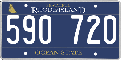 RI license plate 590720