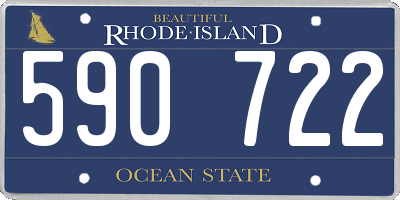 RI license plate 590722