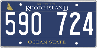 RI license plate 590724