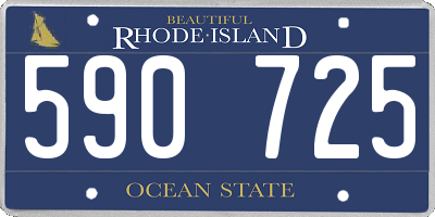 RI license plate 590725