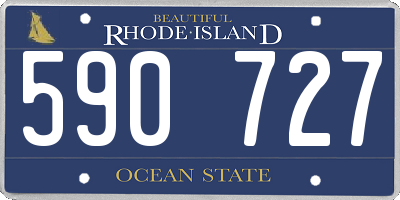 RI license plate 590727