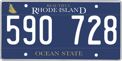 RI license plate 590728
