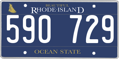 RI license plate 590729