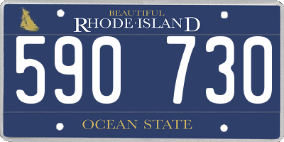 RI license plate 590730